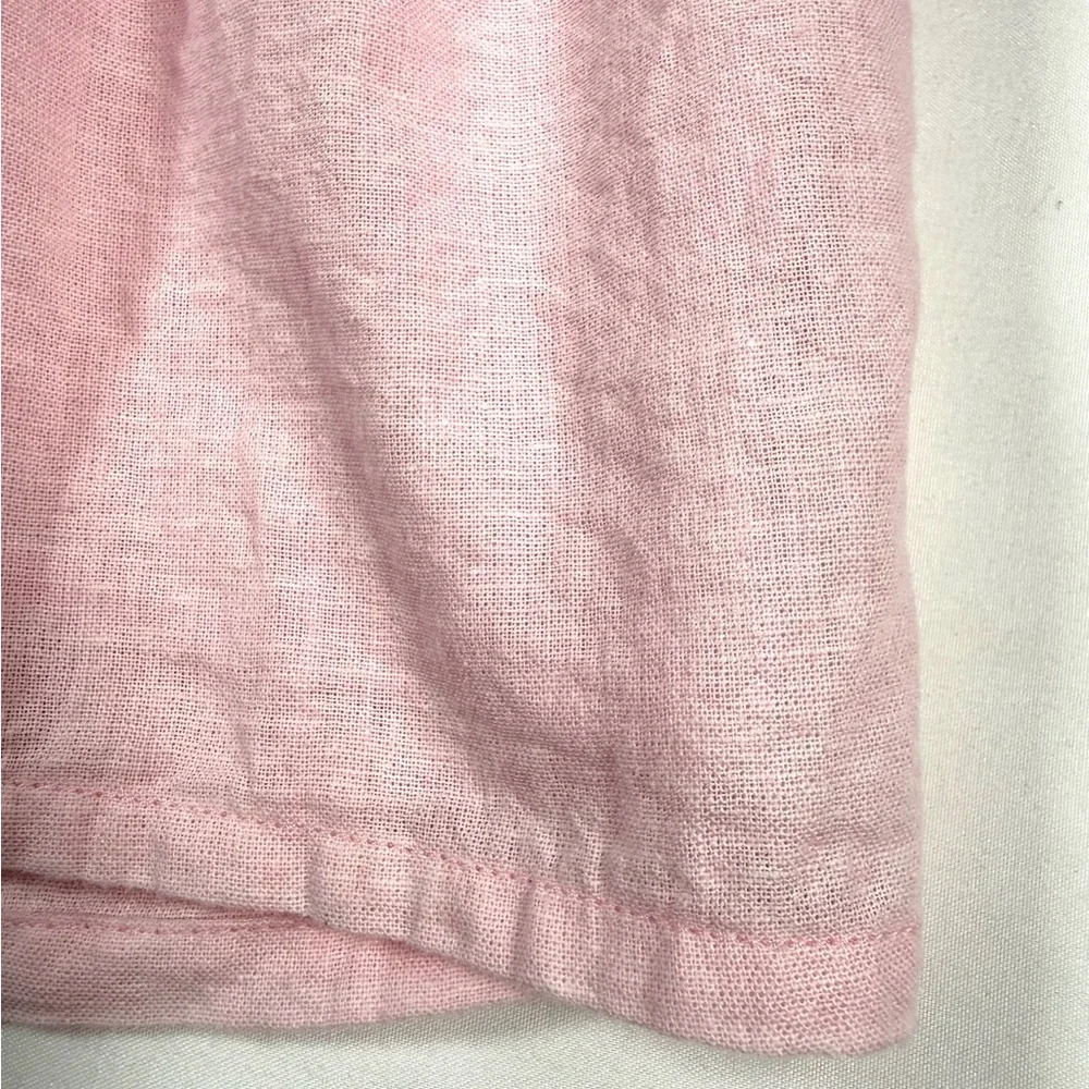 GYMBOREE Girls’‎ Pink Flutter Sleeve Eyelet Lace Linen Blend Blouse Size 6
